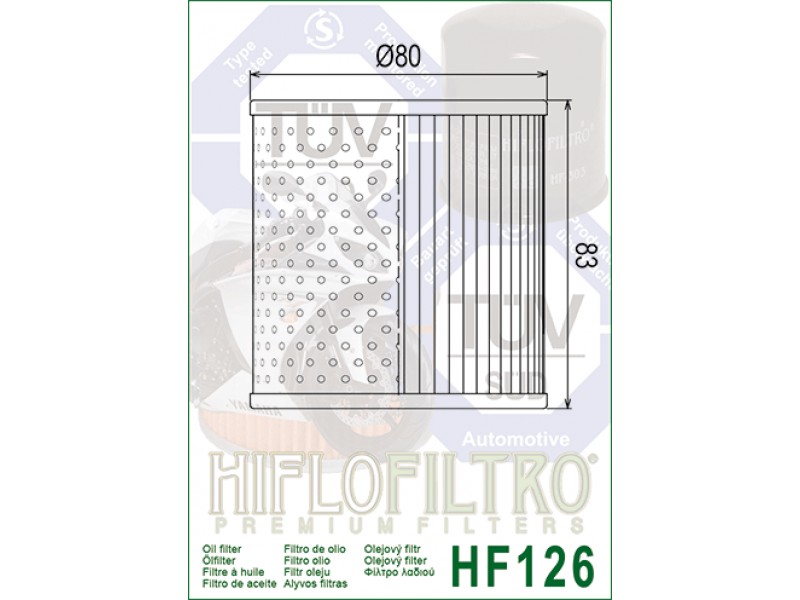 Filtru de ulei HIFLOFILTRO HF126 Filtru de ulei HIFLOFILTRO HF126
