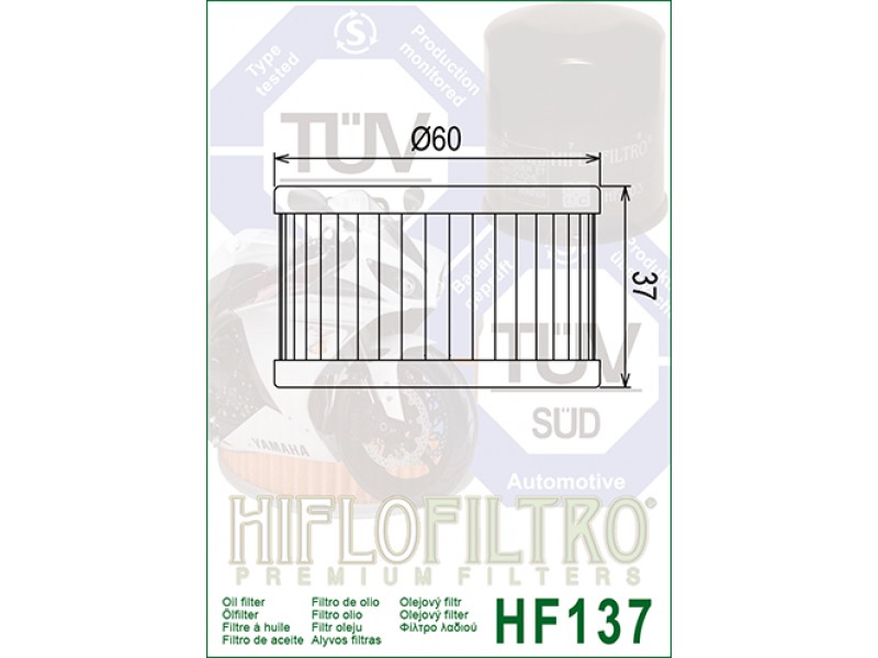 Filtru de ulei HIFLOFILTRO HF137 Filtru de ulei HIFLOFILTRO HF137
