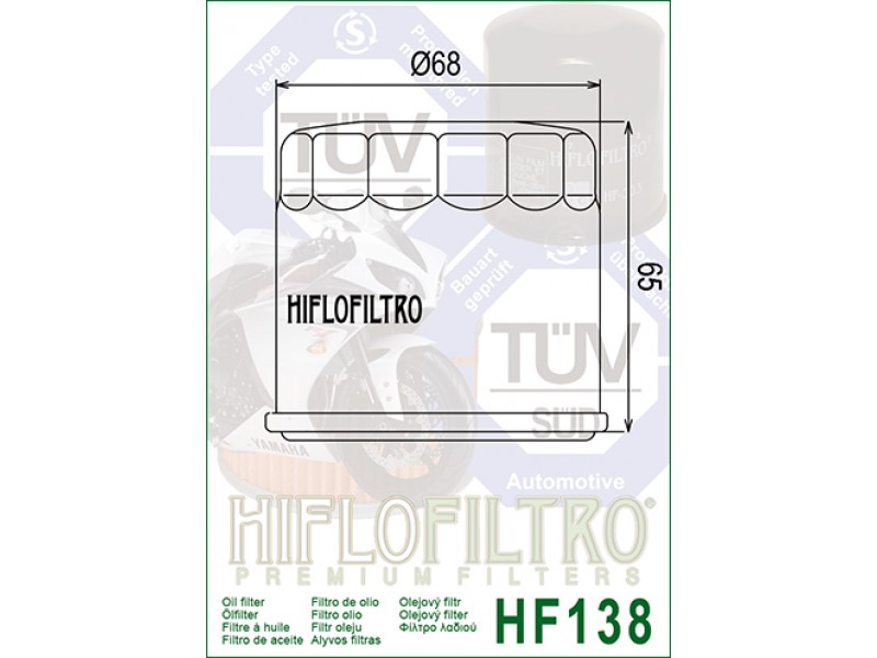 Filtru de ulei HIFLOFILTRO HF138 Filtru de ulei HIFLOFILTRO HF138