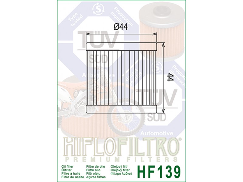 Filtru de ulei HIFLOFILTRO HF139 Filtru de ulei HIFLOFILTRO HF139
