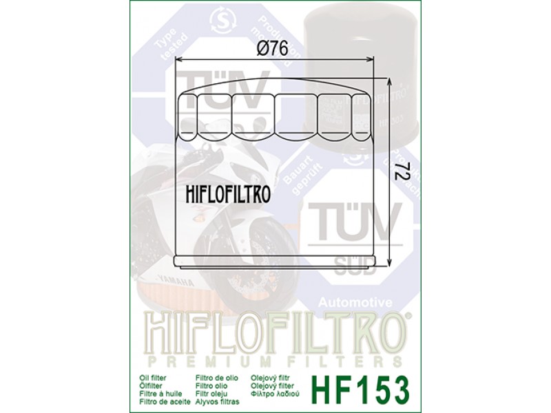 Filtru de ulei HIFLOFILTRO HF153
