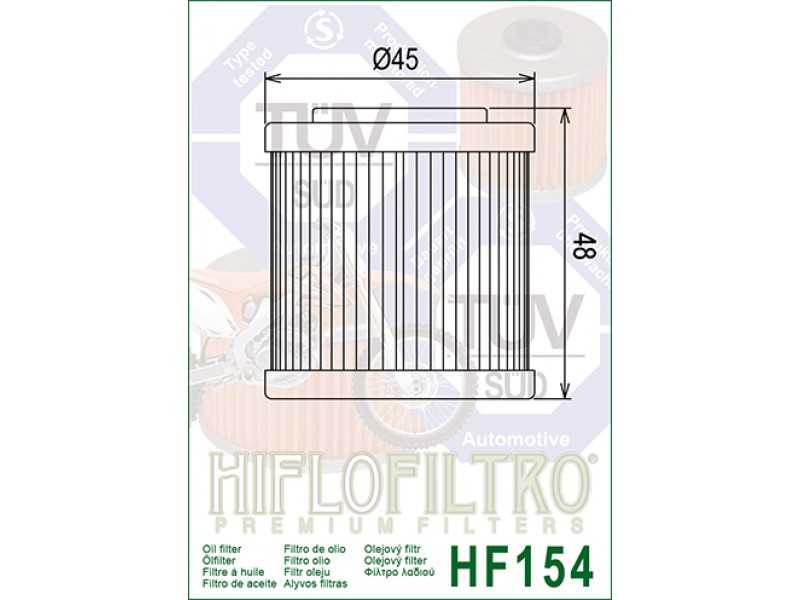 Filtru de ulei HIFLOFILTRO HF154 Filtru de ulei HIFLOFILTRO HF154