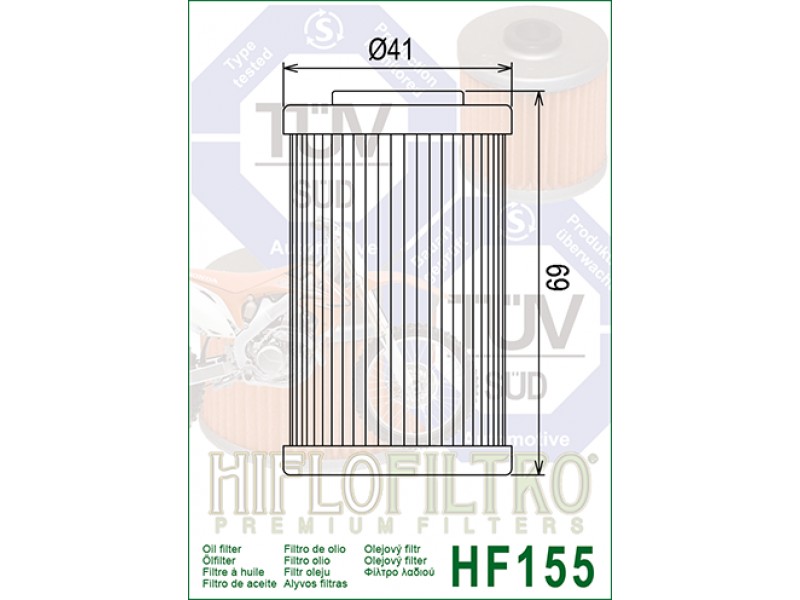Filtru de ulei HIFLOFILTRO HF155 Filtru de ulei HIFLOFILTRO HF155