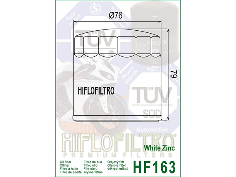 Filtru de ulei HIFLOFILTRO HF163 Filtru de ulei HIFLOFILTRO HF163