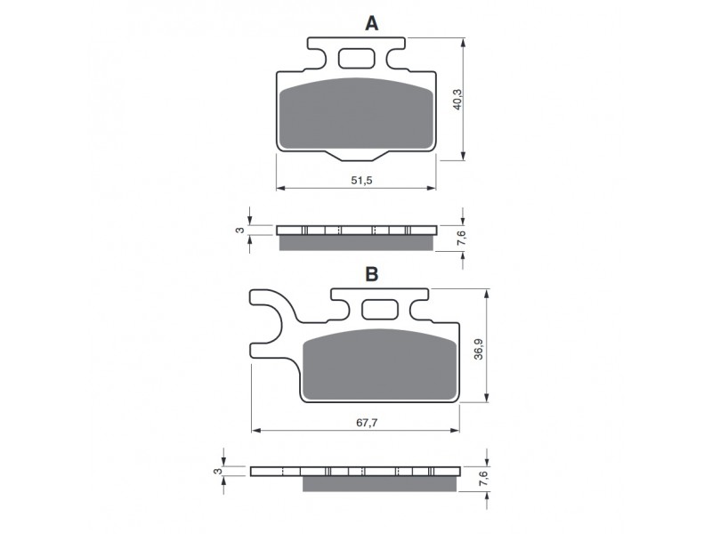Placute de frana GOLDFREN 167 S33 OFF-ROAD FRONT Placute de frana GOLDFREN 167 S33 OFF-ROAD FRONT
