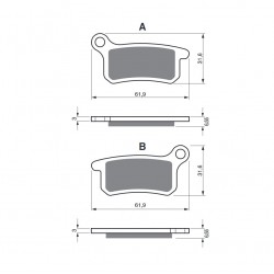 Placute de frana GOLDFREN 185 S33 OFF-ROAD FRONT Placute de frana GOLDFREN 185 S33 OFF-ROAD FRONT