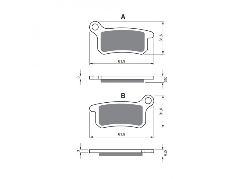 Placute de frana GOLDFREN 185 S33 OFF-ROAD FRONT Placute de frana GOLDFREN 185 S33 OFF-ROAD FRONT