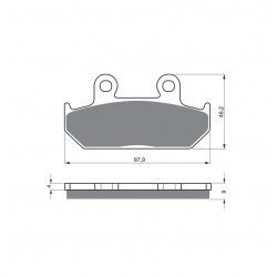 Placute de frana GOLDFREN 024 S33 STREET FRONT Placute de frana GOLDFREN 024 S33 STREET FRONT