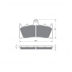 Placute de frana GOLDFREN 039 S33 STREET FRONT Placute de frana GOLDFREN 039 S33 STREET FRONT