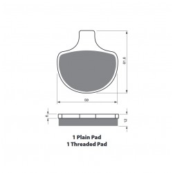 Placute de frana GOLDFREN 057 S33 STREET FRONT Placute de frana GOLDFREN 057 S33 STREET FRONT