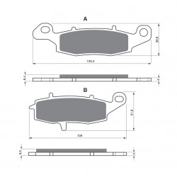 Placute de frana GOLDFREN 124 S33 STREET FRONT Placute de frana GOLDFREN 124 S33 STREET FRONT