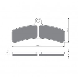 Placute de frana GOLDFREN 130 S33 STREET FRONT Placute de frana GOLDFREN 130 S33 STREET FRONT