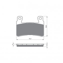 Placute de frana GOLDFREN 134 S33 STREET FRONT Placute de frana GOLDFREN 134 S33 STREET FRONT