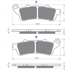 Placute de frana GOLDFREN 135 S33 STREET FRONT Placute de frana GOLDFREN 135 S33 STREET FRONT