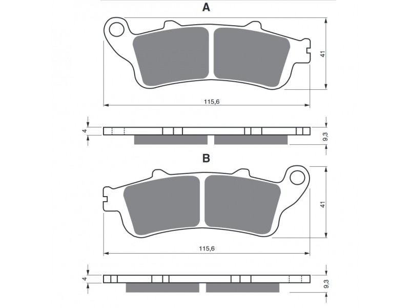 Placute de frana GOLDFREN 135 S33 STREET FRONT