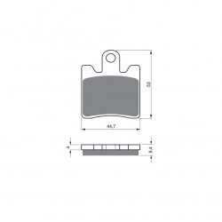 Placute de frana GOLDFREN 147 S33 STREET FRONT Placute de frana GOLDFREN 147 S33 STREET FRONT
