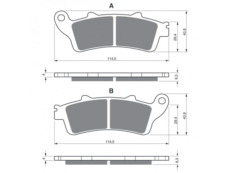 Placute de frana GOLDFREN 178 S33 STREET FRONT Placute de frana GOLDFREN 178 S33 STREET FRONT