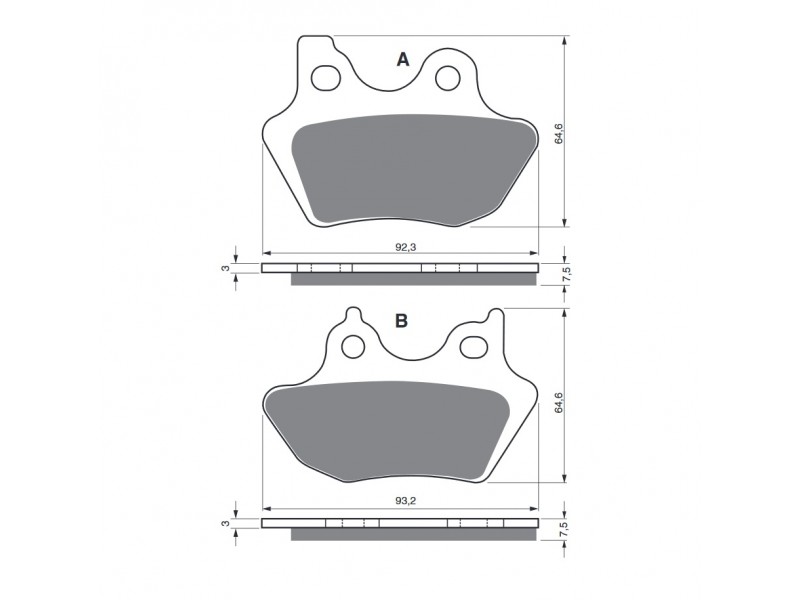 Placute de frana GOLDFREN 181 S33 STREET FRONT