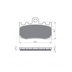 Placute de frana GOLDFREN 196 S33 STREET FRONT Placute de frana GOLDFREN 196 S33 STREET FRONT