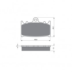 Placute de frana GOLDFREN 206 S33 STREET Spate Placute de frana GOLDFREN 206 S33 STREET Spate