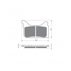 Placute de frana GOLDFREN 231 S33 STREET FRONT Placute de frana GOLDFREN 231 S33 STREET FRONT