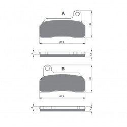 Placute de frana GOLDFREN 259 S33 STREET FRONT Placute de frana GOLDFREN 259 S33 STREET FRONT