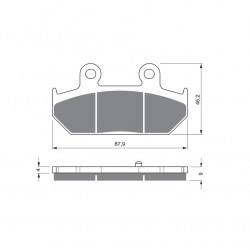 Placute de frana GOLDFREN 265 S33 STREET Spate Placute de frana GOLDFREN 265 S33 STREET Spate