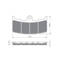 Placute de frana GOLDFREN 270 S33 STREET FRONT Placute de frana GOLDFREN 270 S33 STREET FRONT