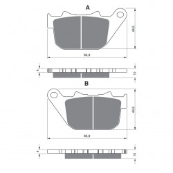 Placute de frana GOLDFREN 274 S33 STREET Spate Placute de frana GOLDFREN 274 S33 STREET Spate