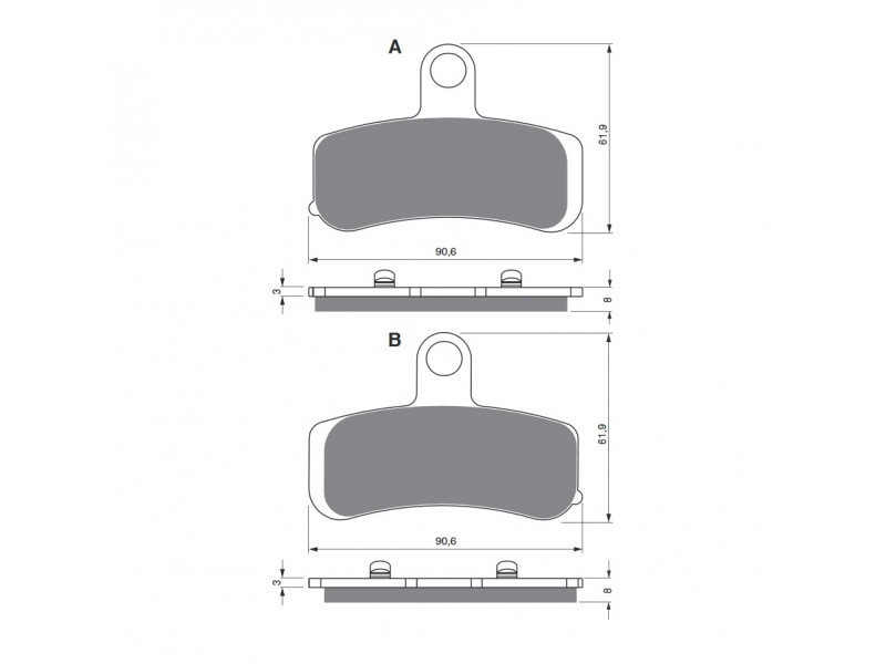Placute de frana GOLDFREN 275 S33 STREET FRONT