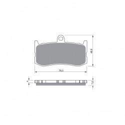 Placute de frana GOLDFREN 296 S33 STREET FRONT Placute de frana GOLDFREN 296 S33 STREET FRONT