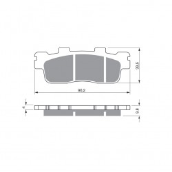 Placute de frana GOLDFREN 302 S33 STREET Spate Placute de frana GOLDFREN 302 S33 STREET Spate