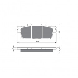 Placute de frana GOLDFREN 286 K5 Placute de frana GOLDFREN 286 K5