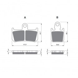 Placute de frana GOLDFREN 246 AD (1 set = 2pcs small, 2pcs large) Placute de frana GOLDFREN 246 AD (1 set = 2pcs small, 2pcs large)
