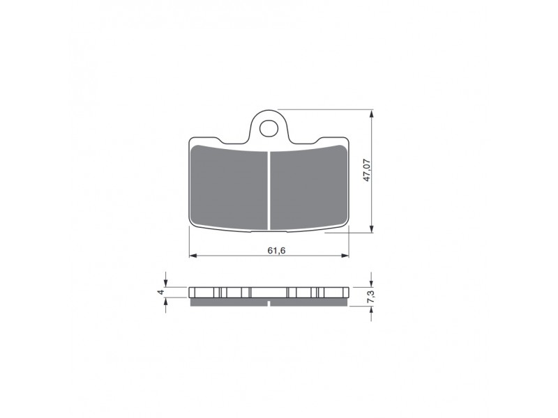 Placute de frana GOLDFREN 269 AD (1 set = 4 pcs)