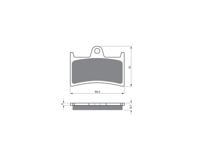 Placute de frana GOLDFREN 070 GP6 Placute de frana GOLDFREN 070 GP6