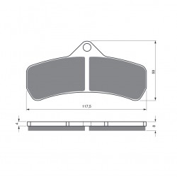 Placute de frana GOLDFREN 145 GP6 Placute de frana GOLDFREN 145 GP6