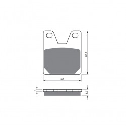 Placute de frana GOLDFREN 169 GP6 Placute de frana GOLDFREN 169 GP6