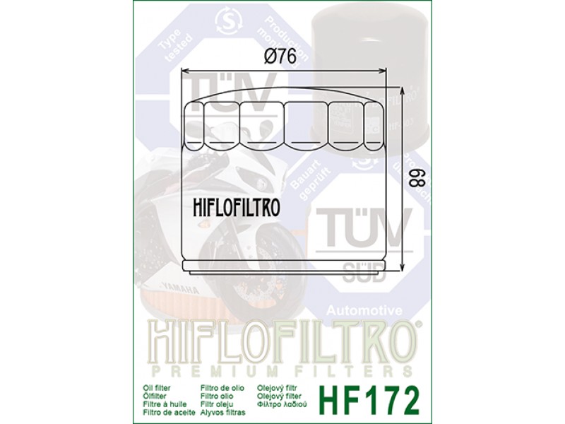 Filtru de ulei HIFLOFILTRO HF172C Cromat Filtru de ulei HIFLOFILTRO HF172C Cromat