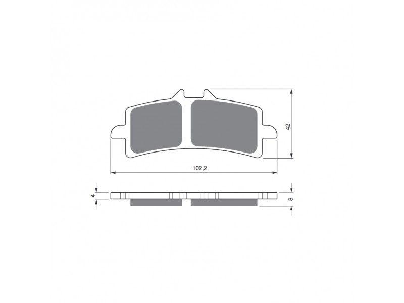 Placute de frana GOLDFREN 258 GP6 Placute de frana GOLDFREN 258 GP6