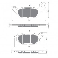 Placute de frana GOLDFREN 264 GP6 Placute de frana GOLDFREN 264 GP6