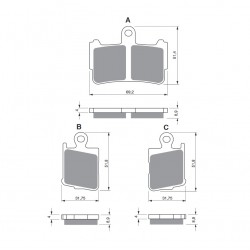 Placute de frana GOLDFREN 298 GP6 (1 set = 2pcs small/large) Placute de frana GOLDFREN 298 GP6 (1 set = 2pcs small/large)