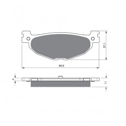 Placute de frana GOLDFREN 268 S3 Placute de frana GOLDFREN 268 S3