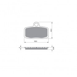 Placute de frana GOLDFREN 308 S3 Placute de frana GOLDFREN 308 S3