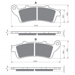 Placute de frana GOLDFREN 178 S33 STREET Spate Placute de frana GOLDFREN 178 S33 STREET Spate