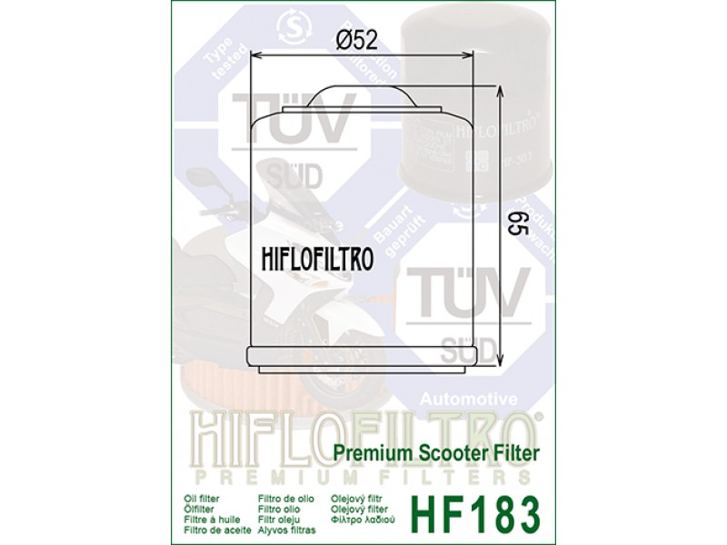 Filtru de ulei HIFLOFILTRO HF183
