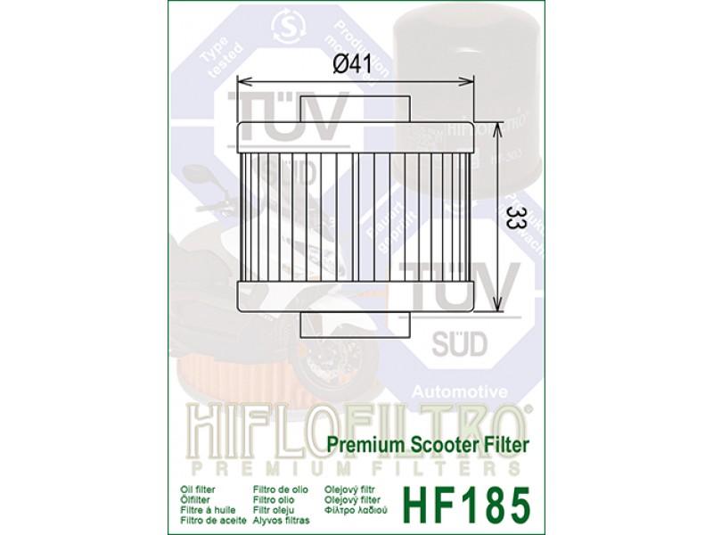 Filtru de ulei HIFLOFILTRO HF185 Filtru de ulei HIFLOFILTRO HF185