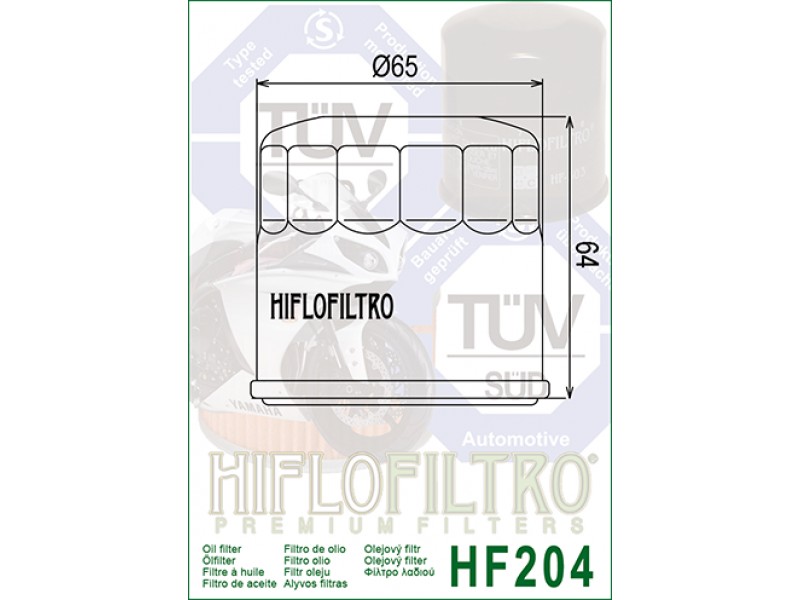 Filtru de ulei HIFLOFILTRO HF204