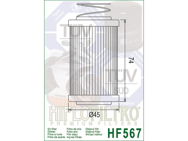 Filtru de ulei HIFLOFILTRO HF567 Filtru de ulei HIFLOFILTRO HF567
