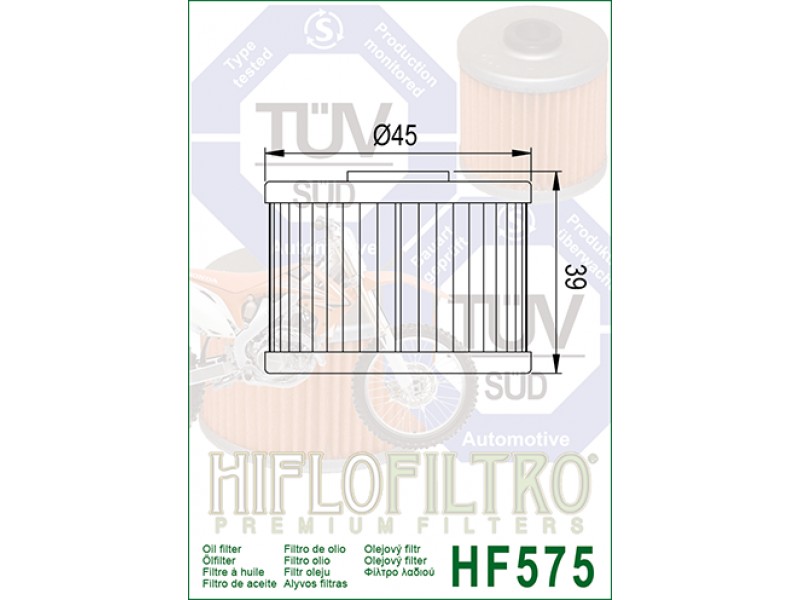 Filtru de ulei HIFLOFILTRO HF575 Filtru de ulei HIFLOFILTRO HF575